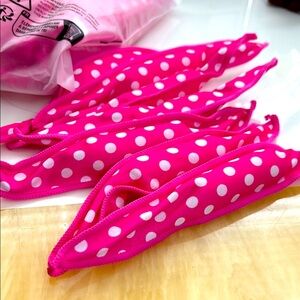 Pink Polka Dot Hair Rollers